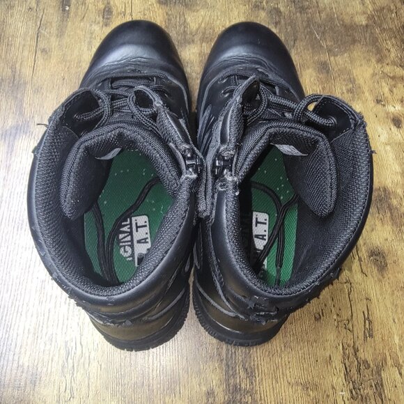 Original Swat Force 6“ Side Zip 153101 Mens Black Leather Tactical Boots 10M - Picture 7 of 9